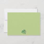 熱帯モンステラ葉植物性結婚植物 出欠カード (裏面)