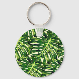熱帯モンステラ葉 キーホルダー