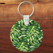 熱帯モンステラ葉 キーホルダー (正面)