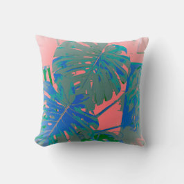 熱帯モンステラ葉 クッション