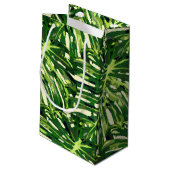 熱帯モンステラ葉 スモールペーパーバッグ (裏面アングル)