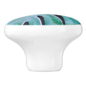 熱帯モンステラ葉 セラミックノブ (側面)