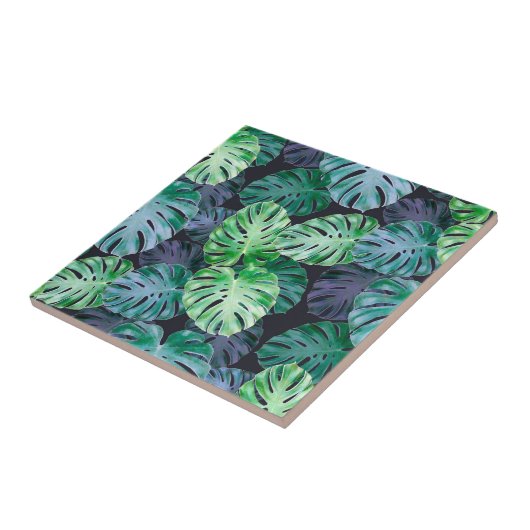 熱帯モンステラ葉 タイル (側面)