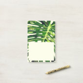 熱帯モンステラ葉 ポストイット (デスク上)