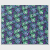 熱帯モンステラ葉 ラッピングペーパー (フラット)