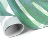 熱帯モンステラ葉 ラッピングペーパー (ロールコーナー)