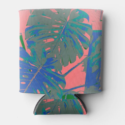 熱帯モンステラ葉 缶クーラー (正面)