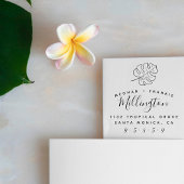 熱帯モンステラ |カップル結婚した差出人住所 セルフインキングスタンプ