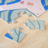 熱帯モンステラ：テラッツォヴィンテージパターン ジグソーパズル (側面)