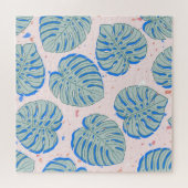 熱帯モンステラ：テラッツォヴィンテージパターン ジグソーパズル (横)