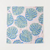 熱帯モンステラ：テラッツォヴィンテージパターン タペストリー (正面(横))