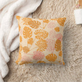 熱帯モンステ葉ラ。シルエットスケッチシームル クッション (ブランケット)