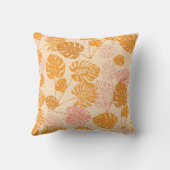 熱帯モンステ葉ラ。シルエットスケッチシームル クッション (裏面)