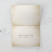 熱帯ヤシの木およびサングラスの誕生日 カード (内部)