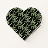 熱帯ヤシの木のシームレスなパターン ノートブック (裏面)