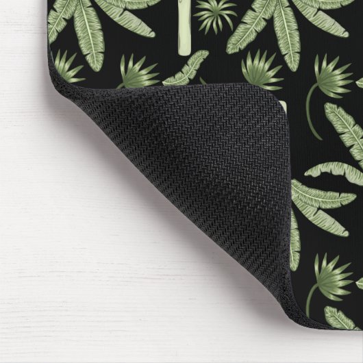 熱帯ヤシの木のシームレスなパターン マウスパッド (コーナー)