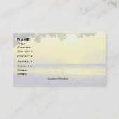 熱帯ヤシの木のビーチの不動産 名刺 (正面)