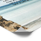 熱帯ヤシの木のビーチ結婚式シーティングチャート ポスター (角)