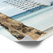 熱帯ヤシの木のビーチ結婚式シーティングチャート ポスター (角)