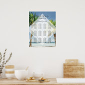 熱帯ヤシの木のビーチ結婚式シーティングチャート ポスター (キッチン)