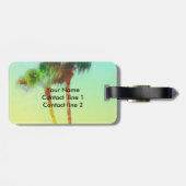 熱帯ヤシの木のラゲッジタグをパーソナライズ ラゲッジタグ (裏面横)