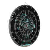 熱帯ヤシの木の上のネオンLitの一見 ダーツボード (正面左)