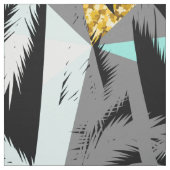 熱帯ヤシの木の抽象芸術幾何学的パターン ファブリック (見本)