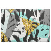 熱帯ヤシの木の抽象芸術幾何学的パターン ファブリック (ファットクウォーター)