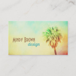 熱帯ヤシの木の自然アートカスタム両面 名刺
