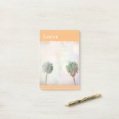 熱帯ヤシの木の自然アートパーソナライズカスタム版 ポストイット (デスク上)