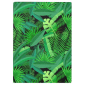 熱帯ヤシの木の葉は|あなたの名前を加えます クリップボード (裏面)