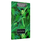 熱帯ヤシの木の葉は|あなたの名前を加えます クリップボード (右)