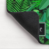 熱帯ヤシの木の葉は|あなたの名前を加えます マウスパッド (コーナー)