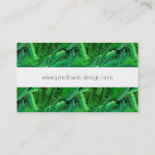 熱帯ヤシの木の葉は|あなたの名前を加えます 名刺 (裏面)