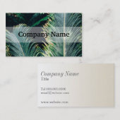 熱帯ヤシの木の葉、エキゾチック写真 名刺 (正面/裏面)