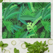 熱帯ヤシの木の葉 キッチンタオル (折り畳み)