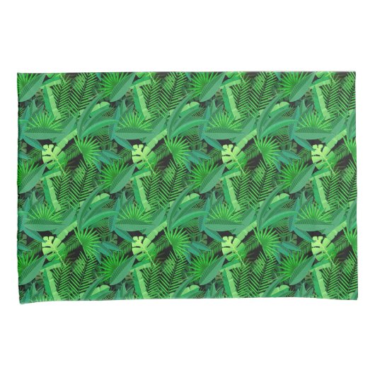 熱帯ヤシの木の葉 枕カバー (正面右)