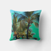 熱帯ヤシの木の装飾用クッション クッション (裏面)