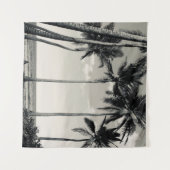 熱帯ヤシの木オンザビーチ タペストリー (正面(横))