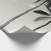 熱帯ヤシの木オンザビーチ ラッピングペーパー (角)