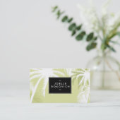 熱帯ヤシの木デザイナー名刺のテンプレート 名刺 (スタンド正面)