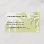 熱帯ヤシの木デザイナー名刺のテンプレート 名刺 (裏面)