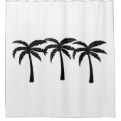 熱帯ヤシの木 シャワーカーテン (正面)