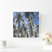 熱帯ヤシの木 スクエア壁時計 (ホーム)