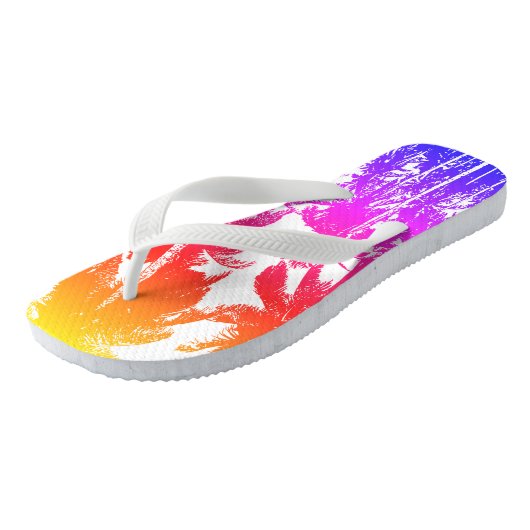 熱帯ヤシの木 ビーチサンダル (アングル)