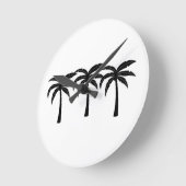熱帯ヤシの木 ラウンド壁時計 (傾斜)