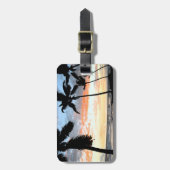 熱帯ヤシの木 ラゲッジタグ (正面縦)