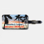熱帯ヤシの木 ラゲッジタグ (裏面横)