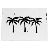 熱帯ヤシの木 ラージペーパーバッグ (正面)