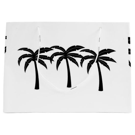 熱帯ヤシの木 ラージペーパーバッグ (正面)